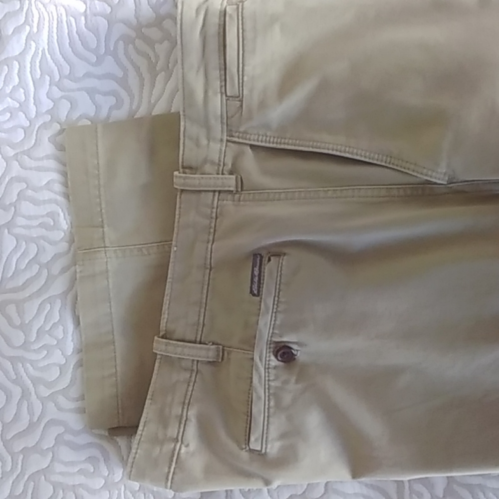 Eddie Bauer Ledgend  Wash flat front khakis.  Size 38 X 34